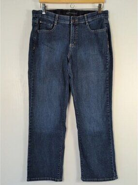Lee Sinfully Soft Jeans Womens Petite Size 8 Blue Stretch Back Flap Elastic Wais